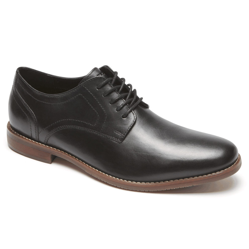 Oxfords Rockport Homem Pretas - Style Purpose Plain Toe - 69450TDNB